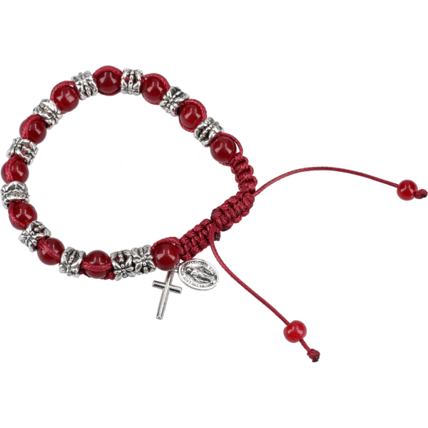 Armband mit Glasperle rot
