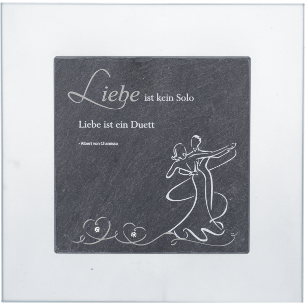 Schiefertafel auf Glas