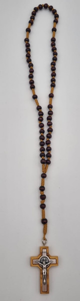 Rosenkranz gek. dunkel m. BenediktusKreuz