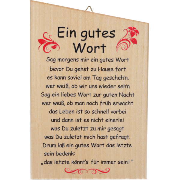 Spruchtafel Ahorn