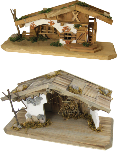 Krippenställe - Set "Tauplitz - Miltach"VE=2 Stück sortiert ohne Figuren