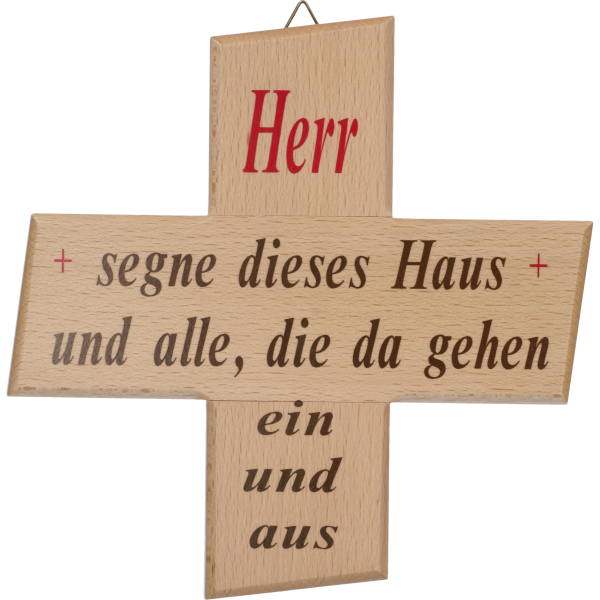 Haussegenkreuz Buche hell