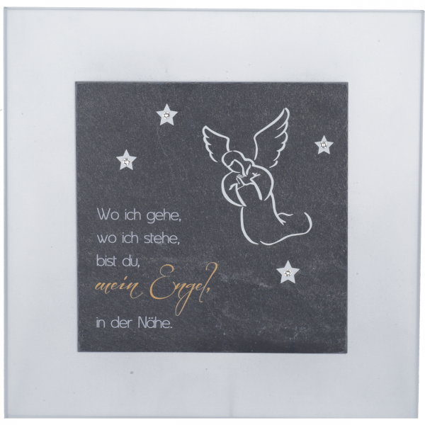 Schiefertafel auf Glas