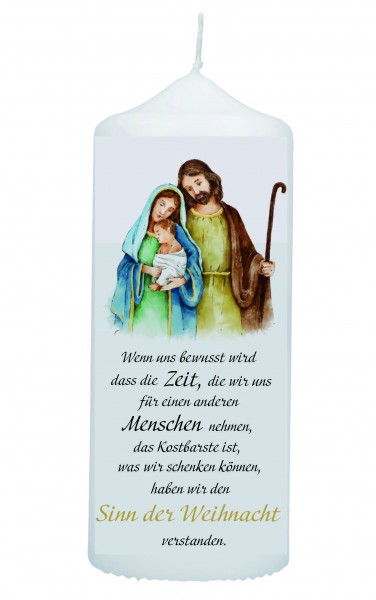 Weihnachtskerze Traditionell"Sinn der Weihnacht"