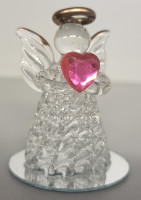 Glasengel Pinkes Herz ca. 5 cm Glasengel Pinkes Herz ca. 5 cm