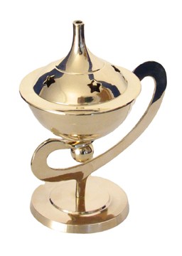 Räuchergefäß "Sterne" Messing H: 12 cm