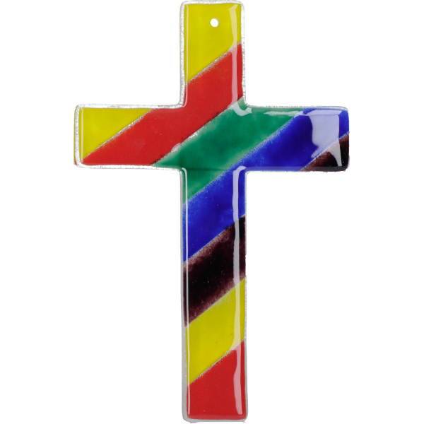 Glaskreuz "Regenbogen"