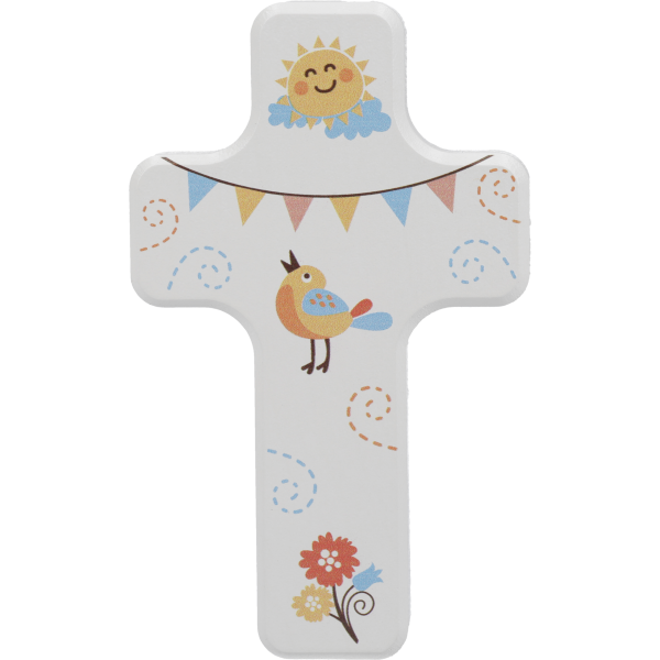 Kinderkreuz Sonne/Vögel, mini