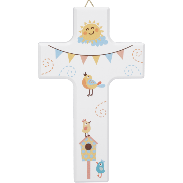 Kinderkreuz Sonne/Vögel, klein