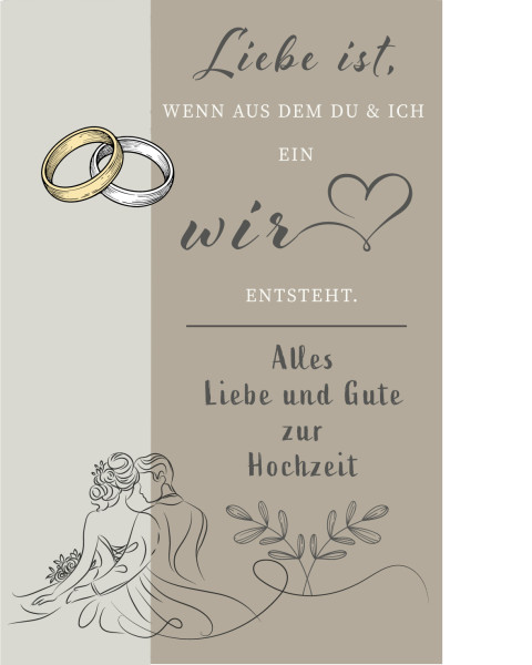 Wandtafel "Alles Liebe und Gute...."2-farbig
