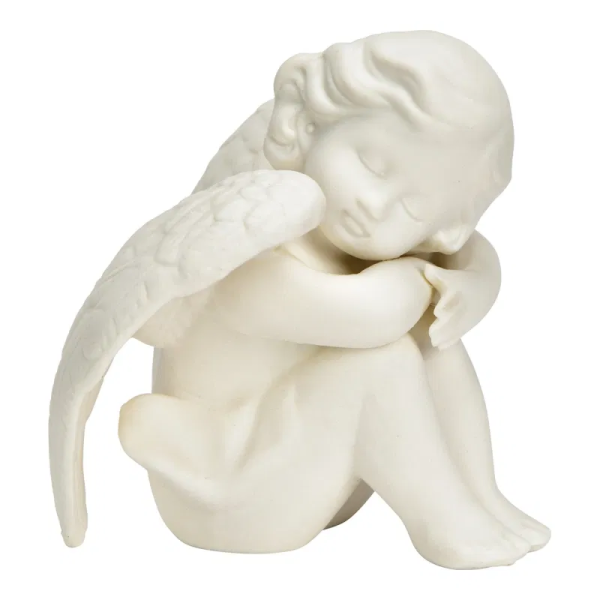 Engel aus Porzellan weiß 9x8x7 cmVE=4 Stück