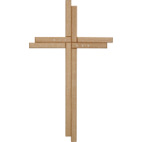 Wandkreuz 35x21cm, Eiche m. Kristallst.Ausführung: Modern Wandkreuz 35x21cm, Eiche m. Kristallst.Ausführung: Modern