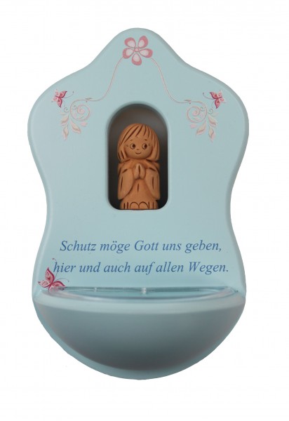 Weihkessel m. Tonengel "Blau" "Schutz möge Gott...."