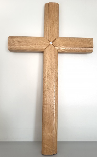 Kreuz Eiche 30 cm mit Stein
