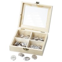 Engelsmünzen, 4 versch. Motive/SprücheMaße Münze 2,2x3 cm, 60 Stk. in Holzbox Engelsmünzen, 4 versch. Motive/SprücheMaße Münze 2,2x3 cm, 60 Stk. in Holzbox