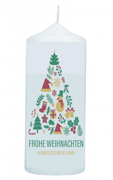 Weihnachtskerze Frohe WeihnachtenWeihnachtsbaum