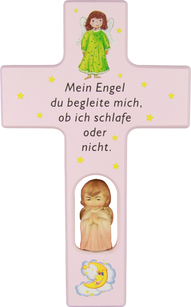 Kinderkreuz "Mein Engel du.." rosamit Holzengel