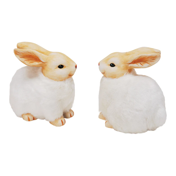 Hase aus Ton mit FellB25xT16xH21cm