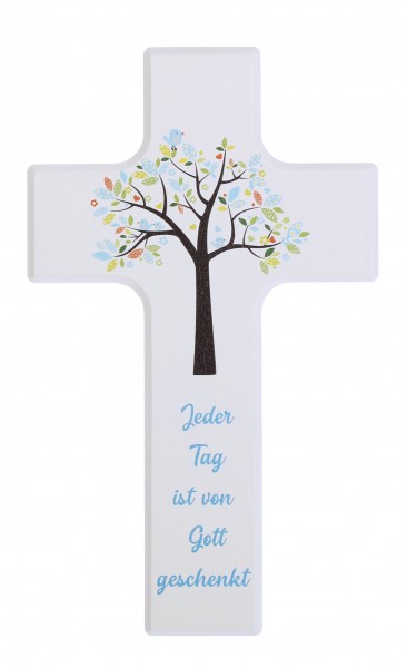 Kinderkreuz 15x9cm schrift blau