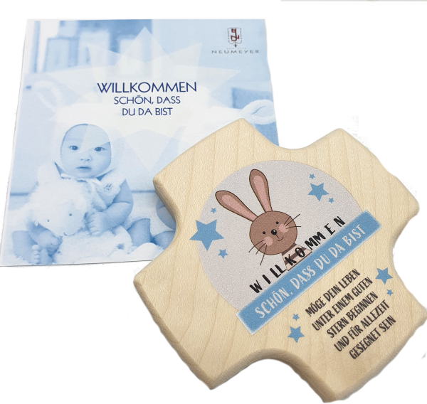 Nachfüllpack Kinderkreuz "Willkommenn...Blau VE = 3 Stück