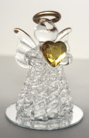 Glasengel Goldenes Herz ca. 5 cm Glasengel Goldenes Herz ca. 5 cm