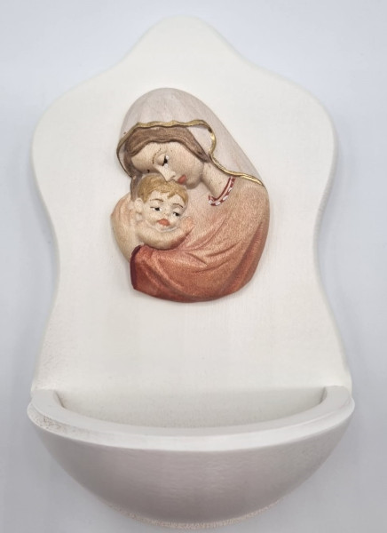 Weihkessel Wolkenform weiß ca. 14 cmm. Madonna rot