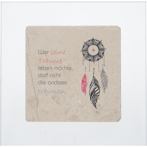 Kalkstein auf Glas