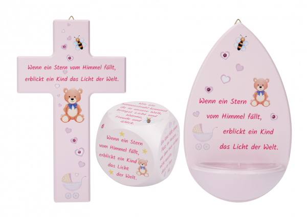 Set "Kleiner Bär" Farbe: Rosa, 3-tlg.