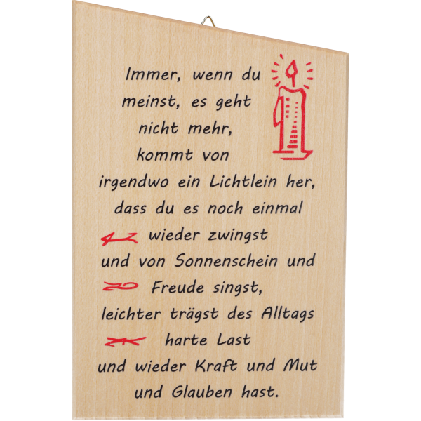 Spruchtafel Ahorn