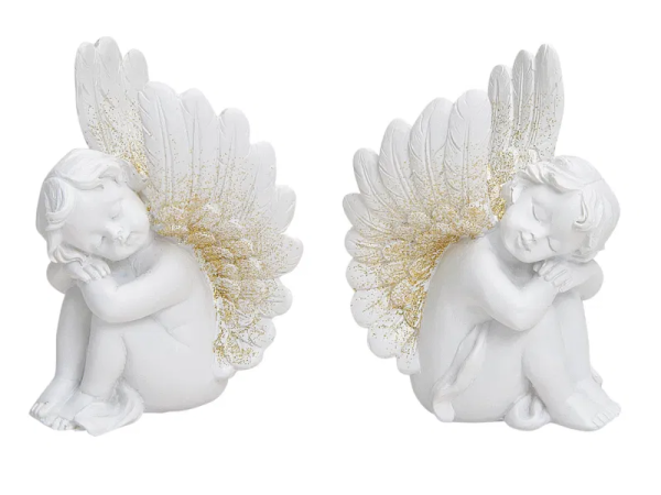 Engel aus Poly, 2-fach sortiertVE=2 Stück   6x10x7 cm