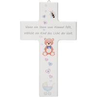Kinderkreuz, Ahornholz, Wenn ein Stern..20x12cm, m. Swarovski Steinen Kinderkreuz, Ahornholz, Wenn ein Stern..20x12cm, m. Swarovski Steinen