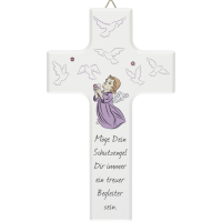 Kinderkreuz "Schutzengel" lila Kinderkreuz "Schutzengel" lila