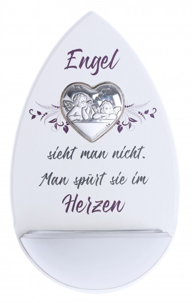 Weihkessel mit SilberauflageSchrift violett