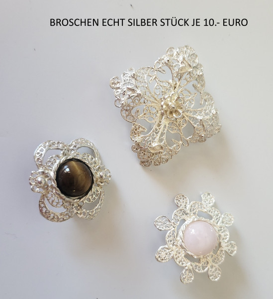 Brosche "Echt silber" je 1 Stück"Wunschartikel bei uns melden"