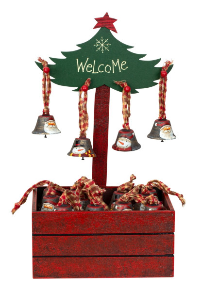 Weihnachts-Metall-Glöckchen zum Hängenh=3cm d=4,8cmm sort. VE=60 Stück