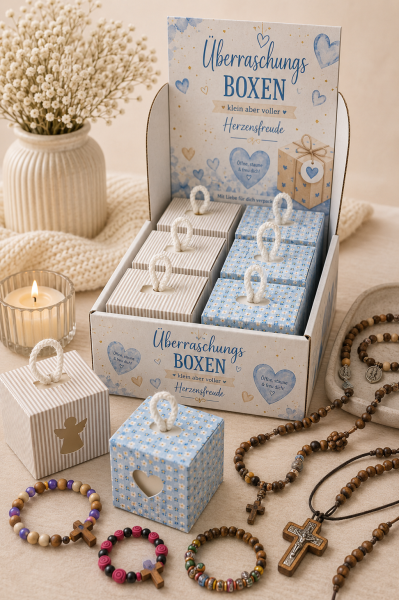 Überraschungsbox mit Armband,KetteRinge zufällig VE 8 Stück im Display
