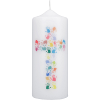 Kerze weiß "Kinderhände" Kerze weiß "Kinderhände"