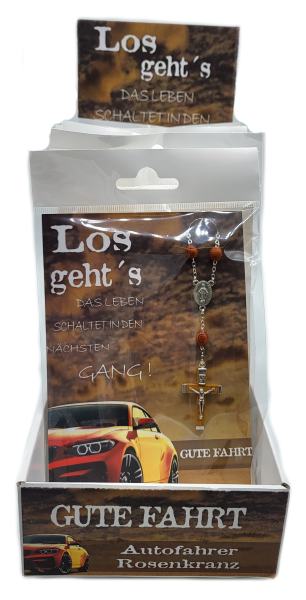 Display Autofahrerrosenkranz Los geht´s VE=12 Stück