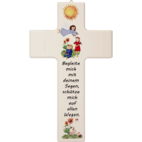 Kinderkreuz "Begleite mich mit ..."Ahornholz, natur, 20 x 12 cm Kinderkreuz "Begleite mich mit ..."Ahornholz, natur, 20 x 12 cm