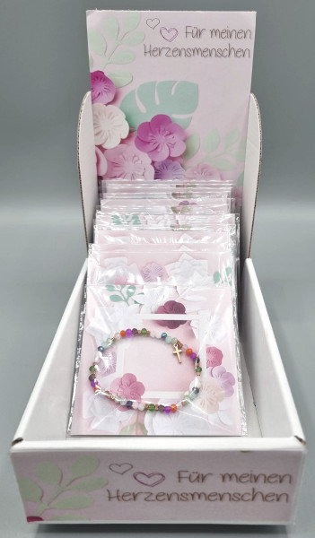 Display "Herzenzmensch-Armbänder"VE=16 Stück