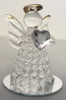 Glasengel Silbernes Herz ca. 5 cm Glasengel Silbernes Herz ca. 5 cm