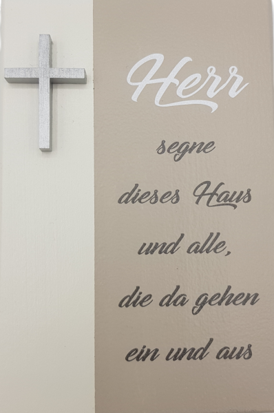 Haussegen 2 farbig "Herr segne.."