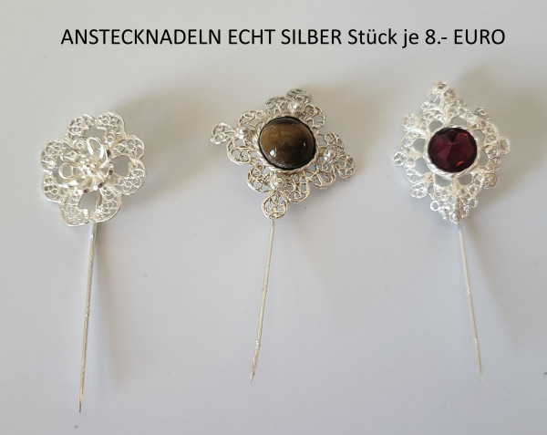 Anstecknadeln je 1 Stück "Echt silber""WUNSCHARTIKEL bei uns melden"