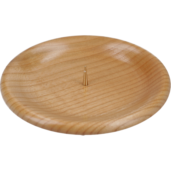 Kerzenteller m. Messingdorn 14 cm