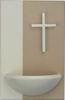 Weihwasserkessel grau/weiß Weihwasserkessel grau/weiß