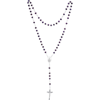 Rosenkranz, geketteltGlasperlen, Schwarz Rosenkranz, geketteltGlasperlen, Schwarz