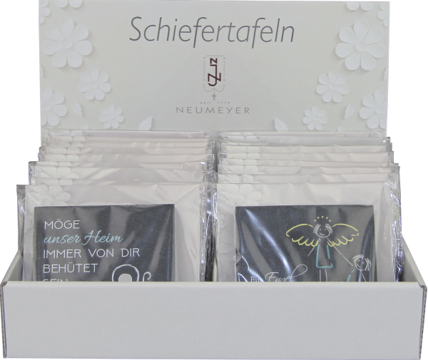 Display Schiefertafeln, sort. 9x9cmVE=18