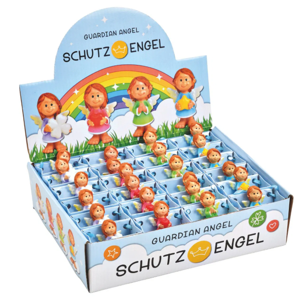 Engel in Geschenktüte aus Poly  sortiertVE=24 Stück 6x6x3 cm